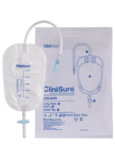 clinisure_sterile_leg_bag_front_Ttap_with_packaging_3200x4400